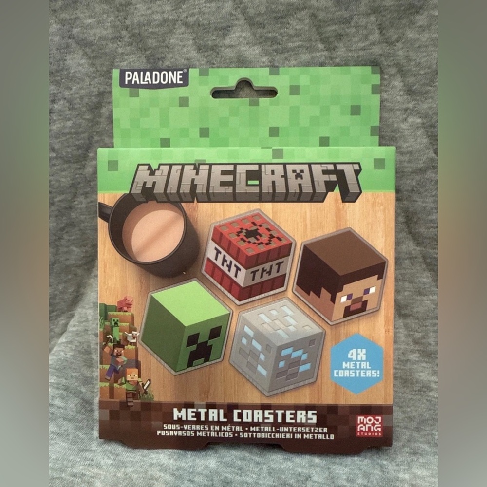 Minecraft Themed Coasters Set - Picture 2 of 3